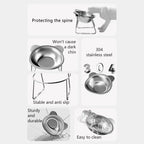 Elevated Stainless Steel Cat Bowl