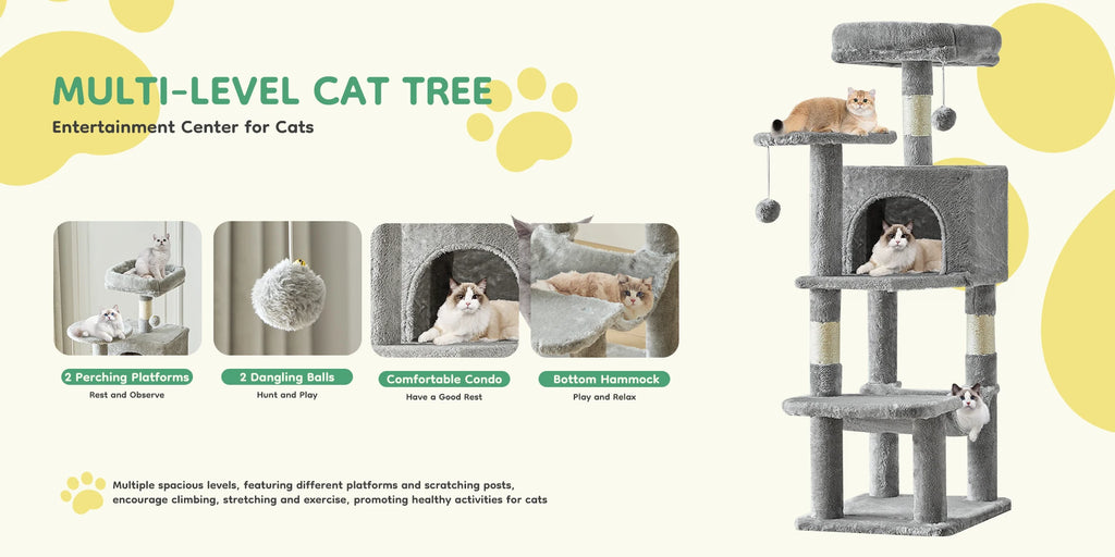 Tall Cat Tree & Climbing Tower