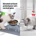 Elevated Stainless Steel Cat Bowl