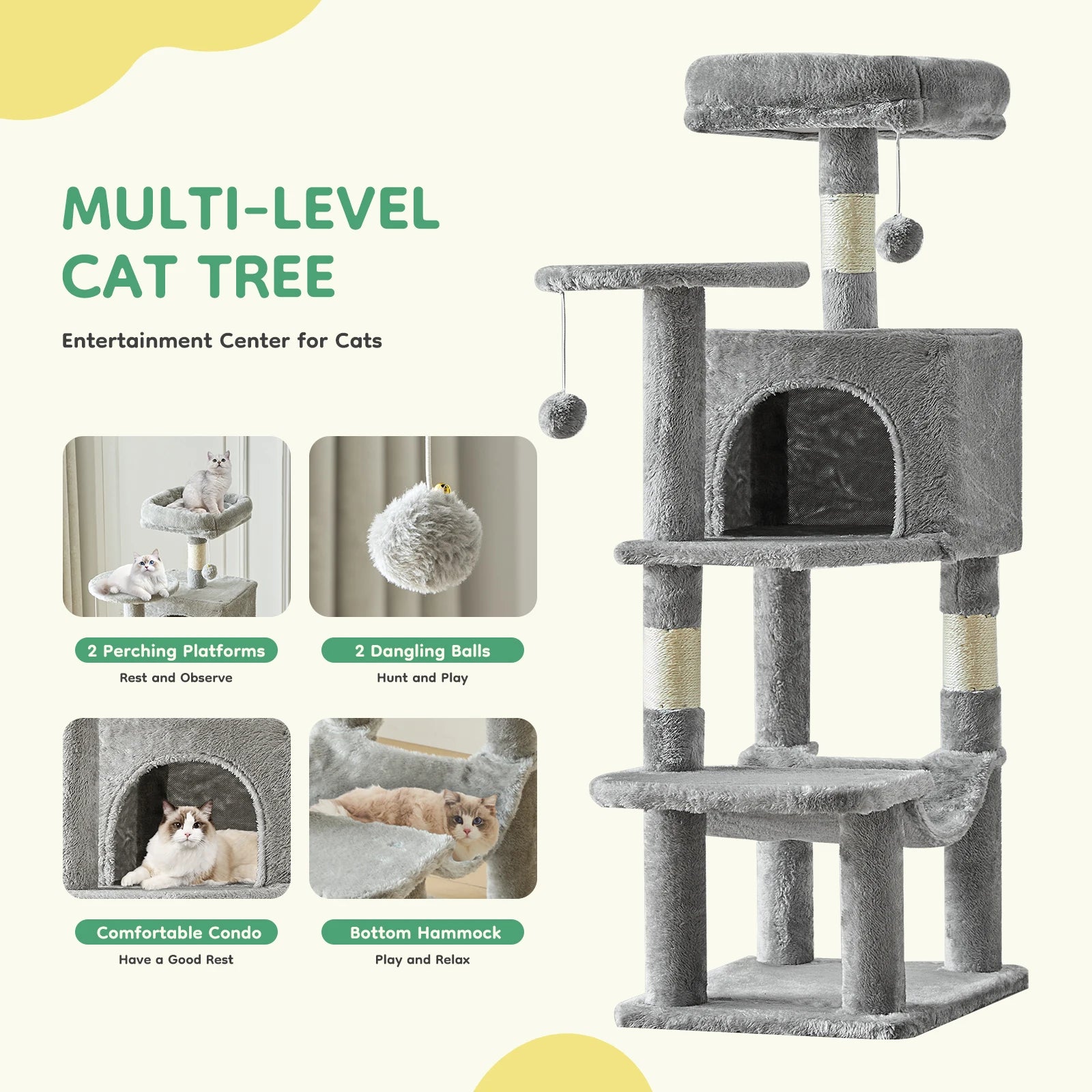 Tall Cat Tree & Climbing Tower